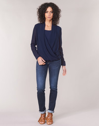Oblačila Ženske Jeans straight Le Temps des Cerises PULP REGULAR Modra