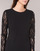 Oblačila Ženske Kratke obleke Lauren Ralph Lauren LACE PANEL JERSEY DRESS Črna