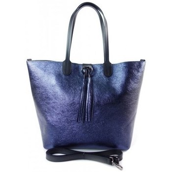 Torbice Ženske Nakupovalne torbe Vera Pelle SB599BS Mornarsko modra