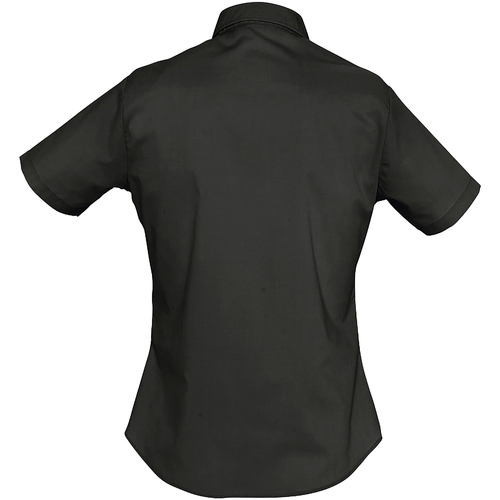 Sols ESCAPE WOMENN-CAMISA POPELÍN MUJER MANGA CORTA-Corte ceñido Črna