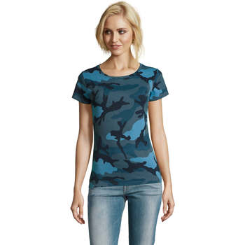 Sols CAMISETA camuflje  mujer CUELLO REDONDO de algodón