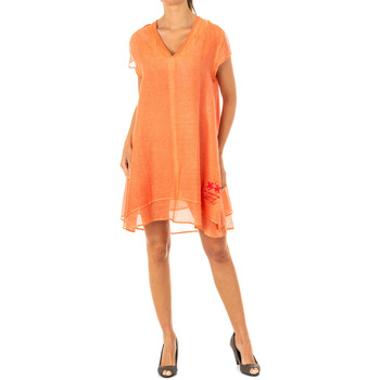 Oblačila Ženske Obleke La Martina HWD007-06057 Oranžna