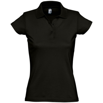 Oblačila Ženske Polo majice kratki rokavi Sols PRESCOTT CASUAL DAY Črna