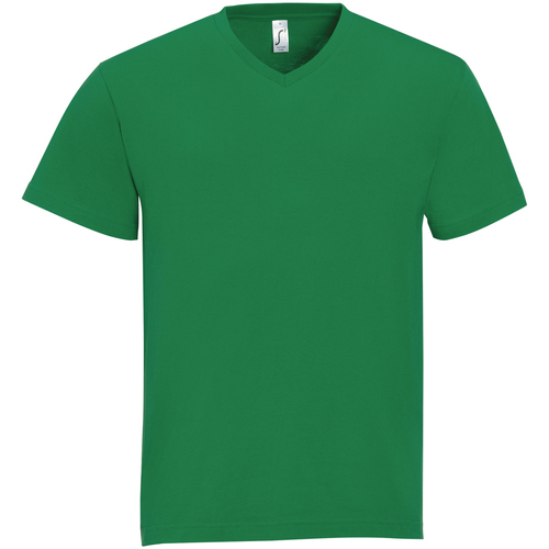 Sols VICTORY COLORS-CAMISETA HOMBRE CUELLO PICO DE ALGODÓN Zelena