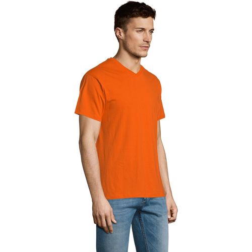 Sols VICTORY COLORS-CAMISETA HOMBRE CUELLO PICO DE ALGODÓN Oranžna