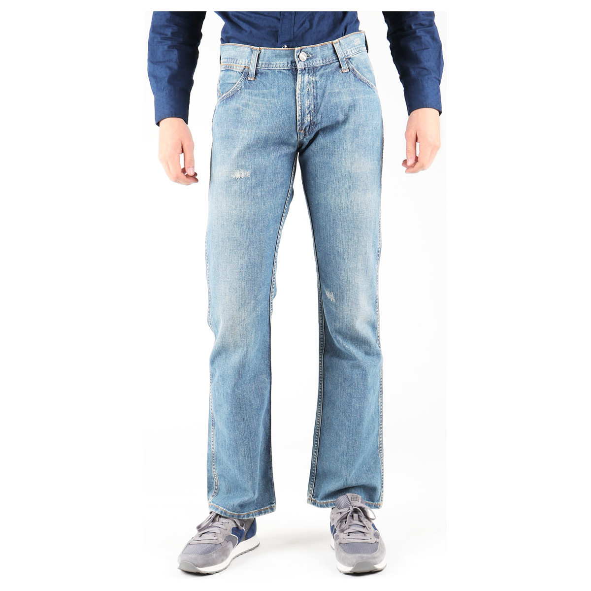 Oblačila Moški Jeans straight Wrangler Dayton W179EB497 Modra