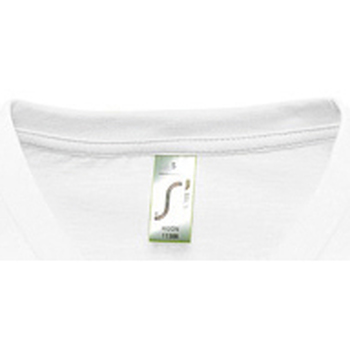Oblačila Ženske Majice s kratkimi rokavi Sols MOON COLORS GIRL-camiseta mujer cuello pico -  100% algodón Bela