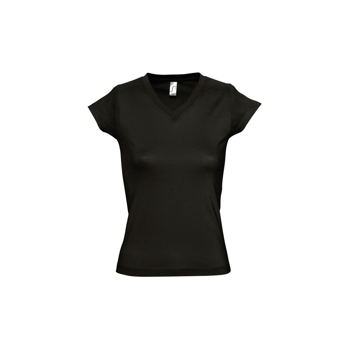 Oblačila Ženske Majice s kratkimi rokavi Sols MOON COLORS GIRL Črna