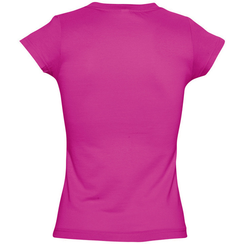 Sols MOON COLORS GIRL-camiseta mujer cuello pico -  100% algodón Vijolična