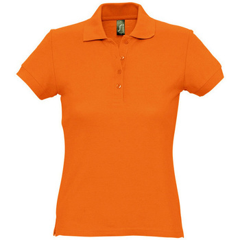 Oblačila Ženske Polo majice kratki rokavi Sols PASSION WOMEN COLORS Oranžna