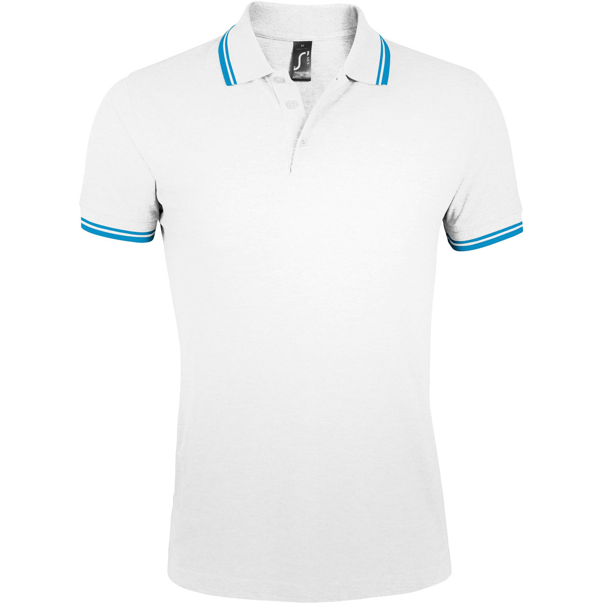 Oblačila Moški Polo majice kratki rokavi Sols PASADENA MODERN MEN-POLO HOMBRE MANGA CORTA DE ALGODÓN Bela