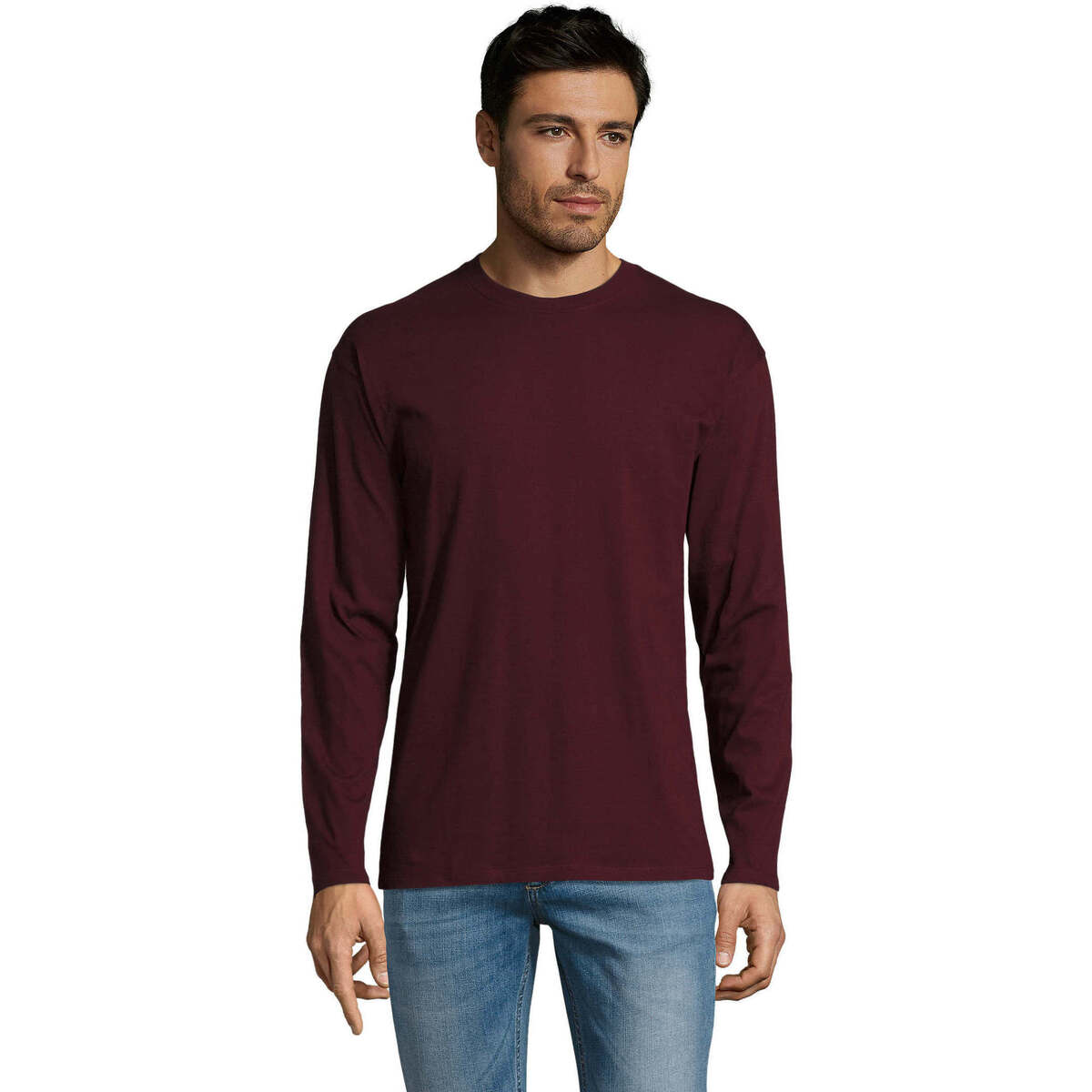 Oblačila Moški Majice z dolgimi rokavi Sols MONARCH COLORS MEN-CAMISETA HOMBRE CUELLO REDONDO MANGA LARGA Vijolična