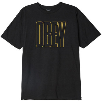 Oblačila Moški Majice s kratkimi rokavi Obey worldwide line Črna