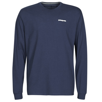 Oblačila Moški Majice z dolgimi rokavi Patagonia M's L/S P-6 Logo Responsibili-Tee Modra