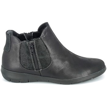 Čevlji  Ženske Gležnjarji Boissy Boots Noir texturé Črna