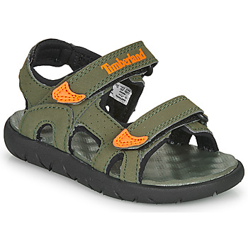 Čevlji  Otroci Sandali & Odprti čevlji Timberland PERKINS ROW 2-STRAP Zelena / Oranžna