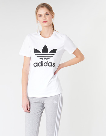 Oblačila Ženske Majice s kratkimi rokavi adidas Originals TREFOIL TEE Bela