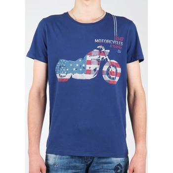 Oblačila Moški Majice & Polo majice Wrangler S/S Biker Flag Tee W7A53FK 1F Modra