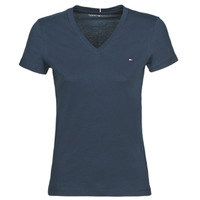 Oblačila Ženske Majice s kratkimi rokavi Tommy Hilfiger HERITAGE V-NECK TEE Modra