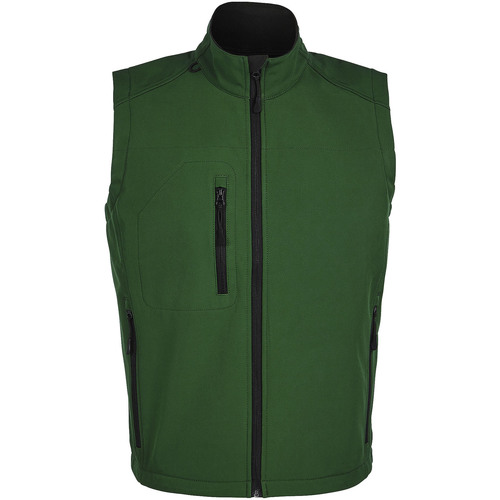 Sols RALLYE SPORT MEN-CHALECO HOMBRE SOFTSHELL-Forro polar interior Zelena