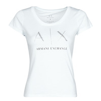 Oblačila Ženske Majice s kratkimi rokavi Armani Exchange 8NYT83 Bela