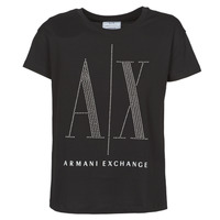 Oblačila Ženske Majice s kratkimi rokavi Armani Exchange 8NYTDX Črna