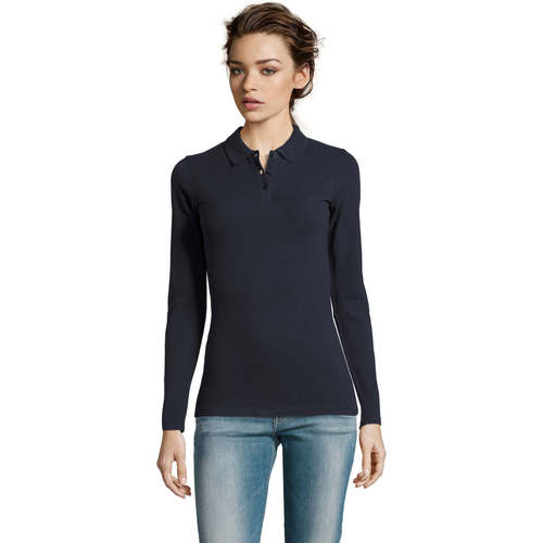 Sols PERFECT LSL COLORS WOMENN-POLO PIQUÉ DE MANGA LARGA DE MUJER Modra