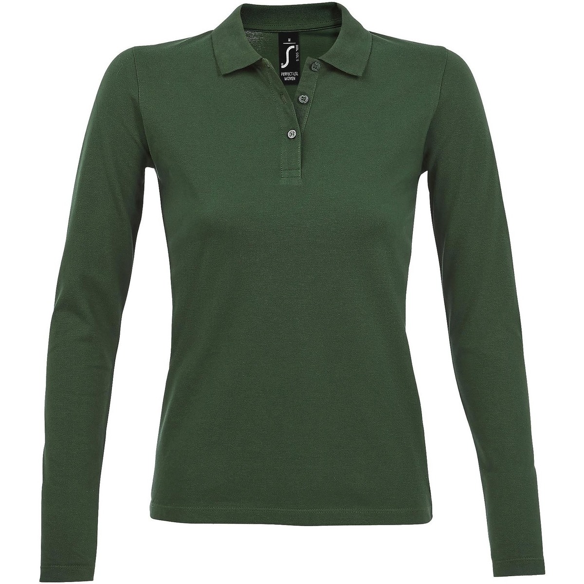 Oblačila Ženske Polo majice dolgi rokavi Sols PERFECT LSL COLORS WOMEN Zelena