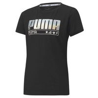 Oblačila Deklice Majice s kratkimi rokavi Puma ALPHA TEE 165 Črna