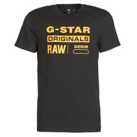 Oblačila Moški Majice s kratkimi rokavi G-Star Raw COMPACT JERSEY O Črna