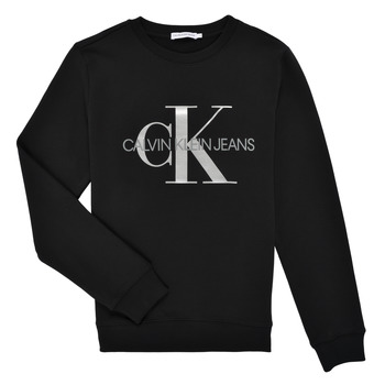 Oblačila Otroci Puloverji Calvin Klein Jeans MONOGRAM SWEAT Črna