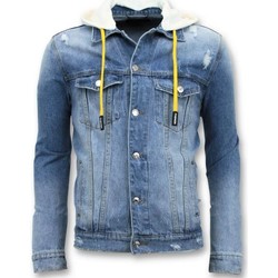 Oblačila Moški Jeans jakne Enos 107492762 Modra