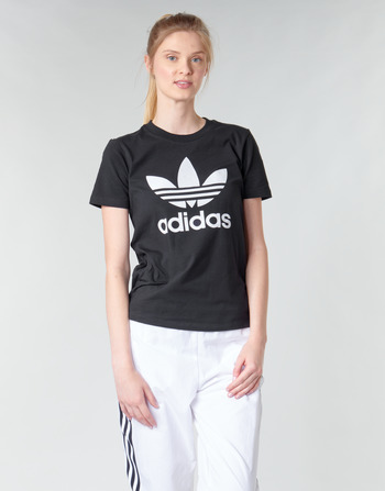Oblačila Ženske Majice s kratkimi rokavi adidas Originals TREFOIL TEE Črna