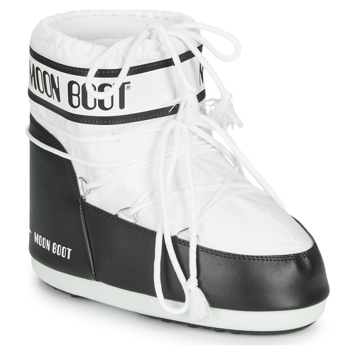 Čevlji  Ženske Škornji za sneg Moon Boot CLASSIC LOW 2 Bela / Črna