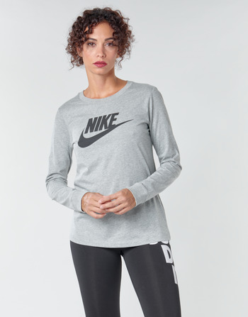 Oblačila Ženske Majice z dolgimi rokavi Nike W NSW TEE ESSNTL LS ICON FTR Siva