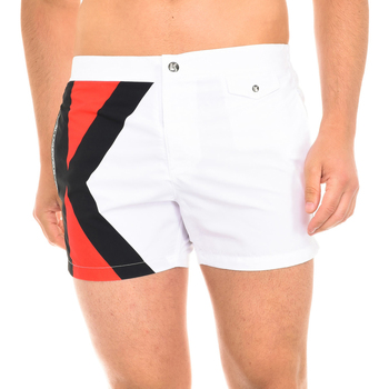 Oblačila Moški Kopalke / Kopalne hlače Karl Lagerfeld KL19MBS04-WHITE Bela
