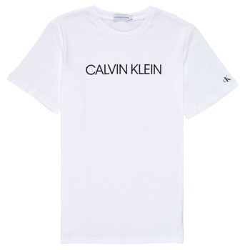 Oblačila Dečki Majice s kratkimi rokavi Calvin Klein Jeans INSTITUTIONAL T-SHIRT Bela