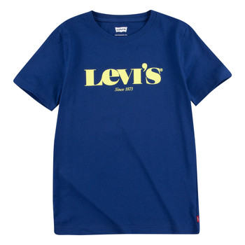 Oblačila Dečki Majice s kratkimi rokavi Levi's GRAPHIC TEE Modra