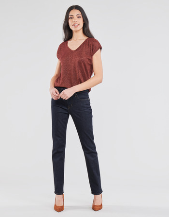 Oblačila Ženske Jeans straight Lauren Ralph Lauren MIDRISE STRT-5-POCKET-DENIM Modra