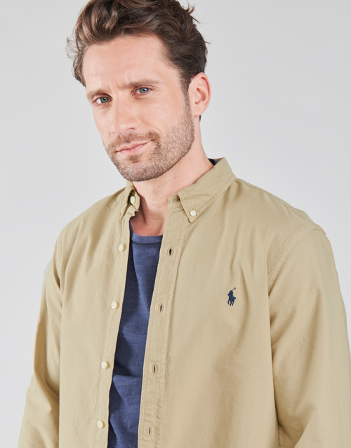 Polo Ralph Lauren CHEMISE CINTREE SLIM FIT EN OXFORD LEGER TYPE CHINO COL BOUTONNE Bež