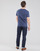 Oblačila Moški Majice s kratkimi rokavi Polo Ralph Lauren T-SHIRT AJUSTE COL ROND EN COTON LOGO PONY PLAYER Modra
