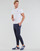 Oblačila Moški Majice s kratkimi rokavi Polo Ralph Lauren T-SHIRT AJUSTE COL ROND EN COTON LOGO PONY PLAYER Bela