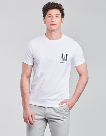 Oblačila Moški Majice s kratkimi rokavi Armani Exchange 8NZTPH-ZJH4Z Bela