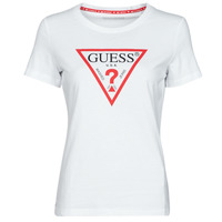 Oblačila Ženske Majice s kratkimi rokavi Guess SS CN ORIGINAL TEE Bela