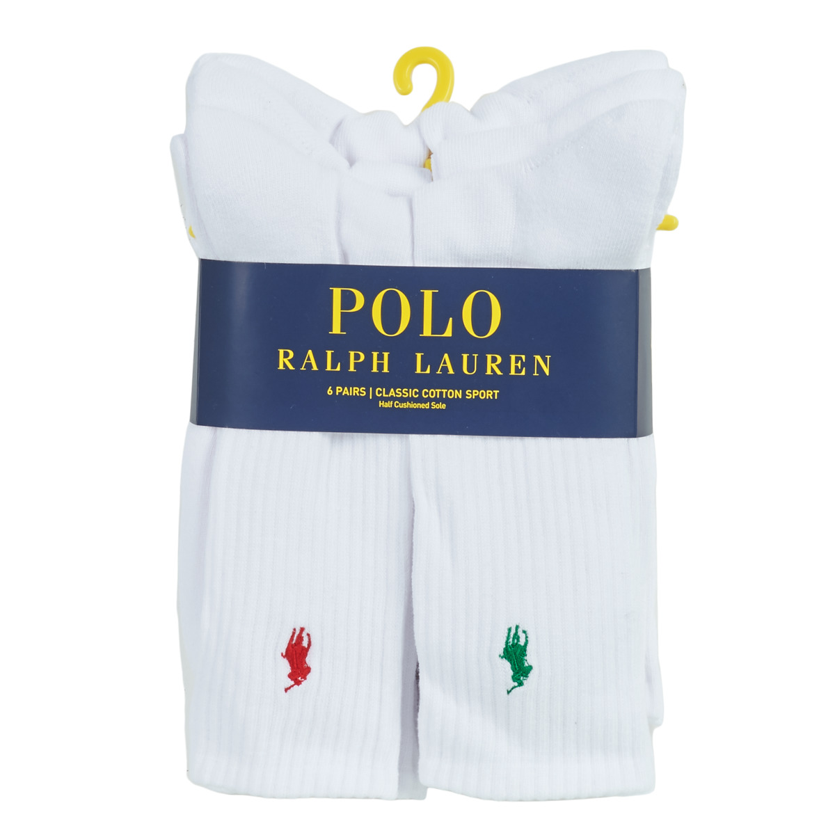 Dodatki  Športne nogavice Polo Ralph Lauren ASX110 6 PACK COTTON Bela