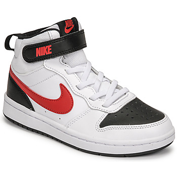 Čevlji  Otroci Visoke superge Nike NIKE COURT BOROUGH MID 2 Bela / Rdeča / Črna