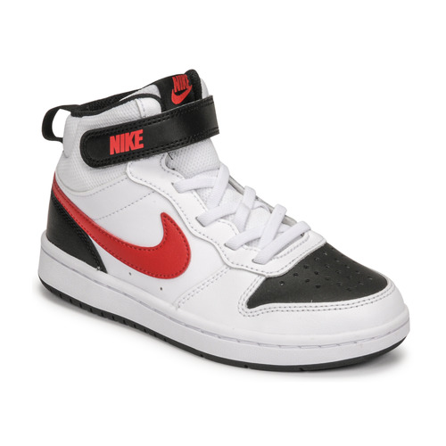 Čevlji  Otroci Visoke superge Nike NIKE COURT BOROUGH MID 2 Bela / Rdeča / Črna