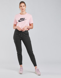 Oblačila Ženske Spodnji deli trenirke  Nike NSAIR PANT FLC MR Črna / Bela
