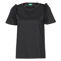 Oblačila Ženske Majice s kratkimi rokavi Benetton MARIELLA Črna