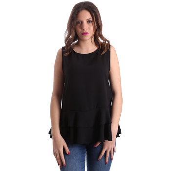 Oblačila Ženske Majice brez rokavov Gaudi 911FD45048 Črna